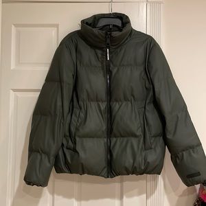 Matte faux leather Juicy puffer coat